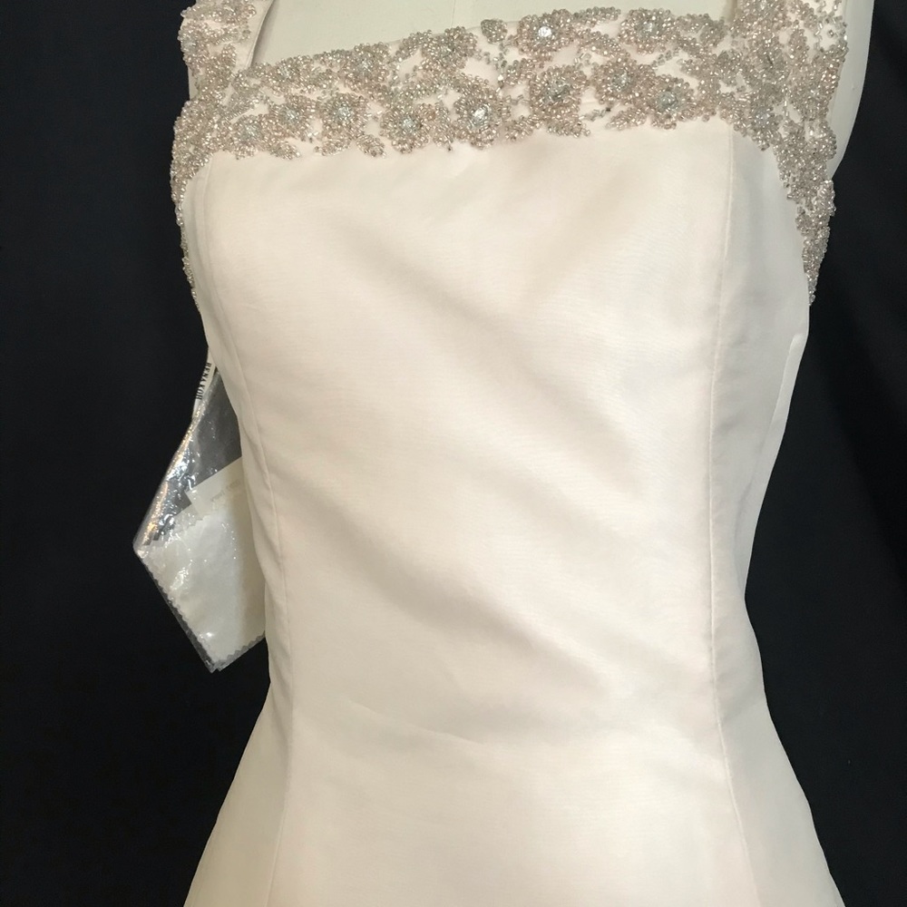 NWT Rena Koh Blush Mikado Silk Wedding Dress 12 - Picture 3 of 6